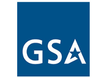 logo for U.S. General Services Administration, blue square with letters 'G S A'