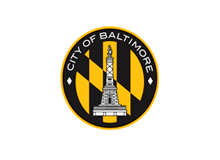 logo with monument and words 'City of Baltimore'