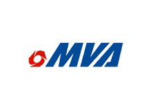 logo with letters 'MVA' 