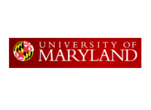 Logo with spherical Maryland flag and the words 'University of Maryland'