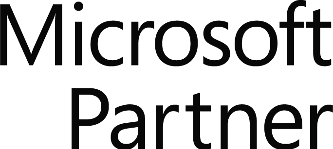 Logo which says 'Microsoft Partner' in black text